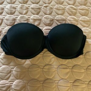 VICTORIAS SECRET PINK black strapless bra